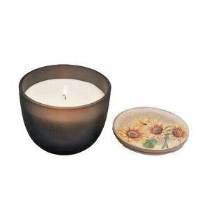 Sunflower Scented Soy Wax Blend Black Glass Jar Candle by Ashland 11oz